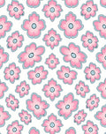 Playful Pink Pastel Floral Bloom Rug