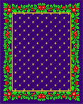 Crimson Berry Garland Diamond Field Rug