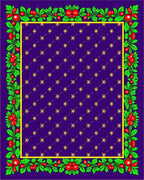Crimson Berry Garland Diamond Field Rug