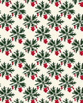 Dark Green Red Floral Starburst Rug