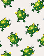Playful Green Frog All Over Rug