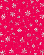 White Snowflake Scatter On Pink Rug