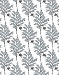 Gray Fern Leaf Botanical Repeat Rug