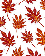 Crimson Gold Leafy Foliage Rug