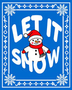 Blue Snowman Holiday Statement Rug