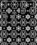 Monochromatic Snowflake Winter Medley Rug