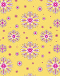 Vibrant Yellow Pink Starbursts Rug