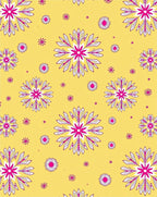 Vibrant Yellow Pink Starbursts Rug