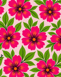 Vibrant Fuchsia Tropical Bloom Rug