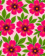 Vibrant Fuchsia Tropical Bloom Rug