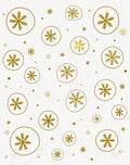 Golden Snowflake Scattered Circular Rug