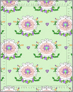 Pastel Rose Heart Garden Rug