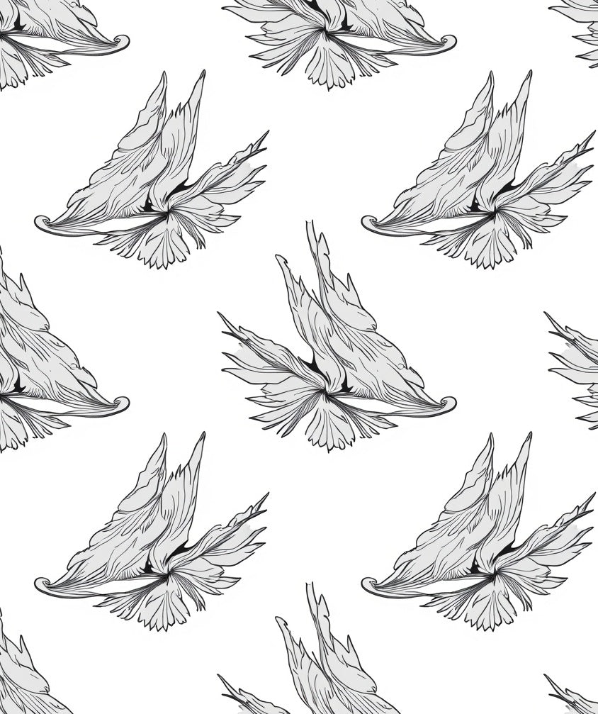 Monochromatic Wing Abstract Flowing Rug