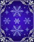 Deep Blue Snowflake Scatter Rug