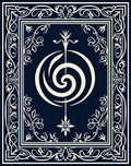 Navy Ivory Ornate Floral Scroll Rug