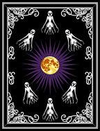 Mystical Moon Black White Creatures Rug
