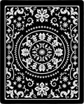 Black White Floral Mandala Rug