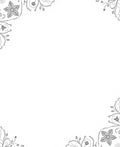 Artistic Floral Vines Border Rug