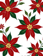 Red Poinssetia Garden Foliage Rug