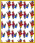 Whimsical Red And Blue Soldier Companions Rug