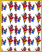 Whimsical Red And Blue Soldier Companions Rug