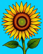 Vibrant Yellow Sunflower Bloom Rug