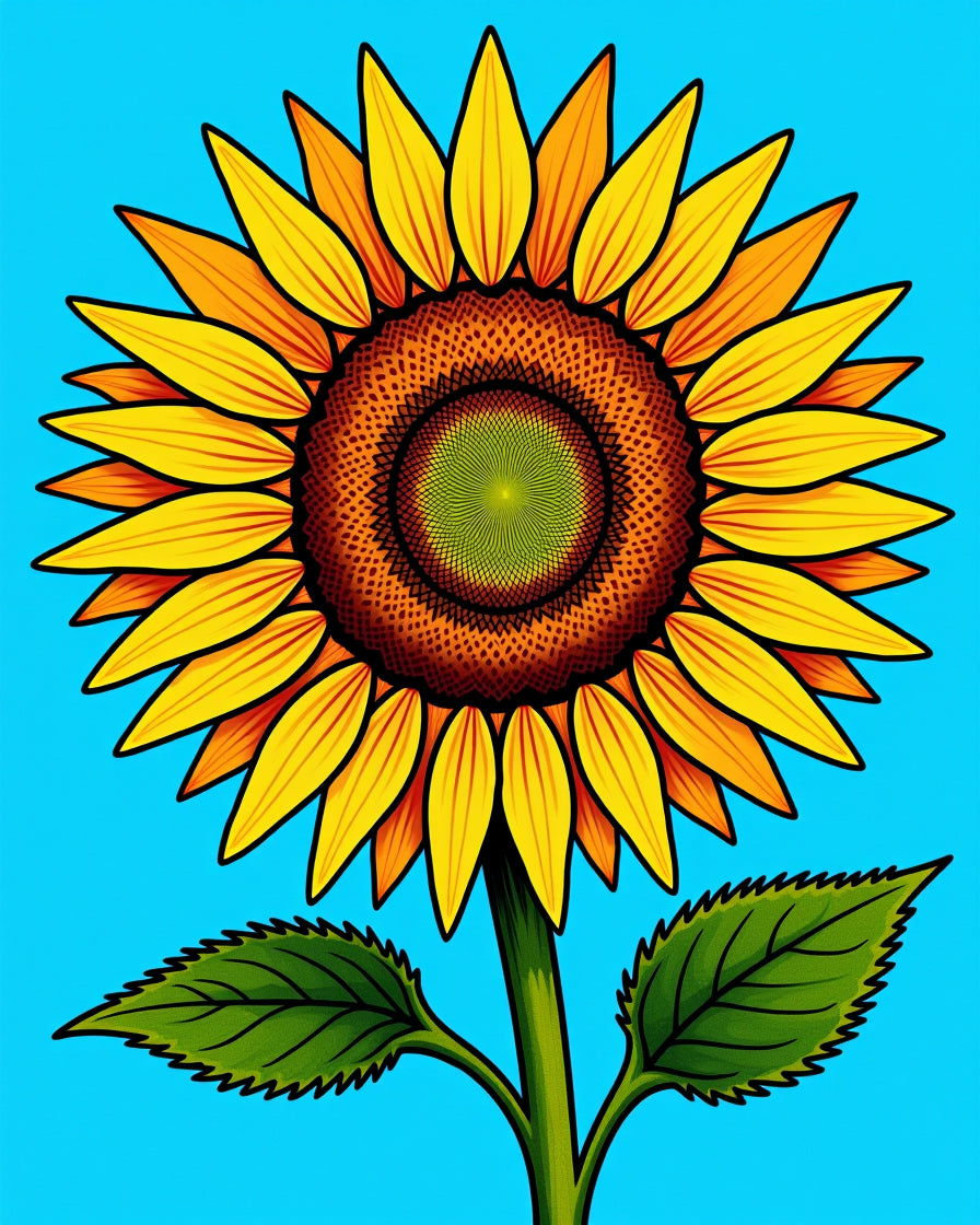 Vibrant Yellow Sunflower Bloom Rug