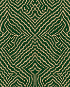 Emerald Green Wavy Lines Geometric Rug