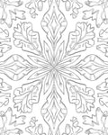 Monochromatic Floral Mandala Outline Rug