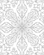 Monochromatic Floral Mandala Outline Rug