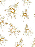 Golden Floral Burst Abstract Art Rug