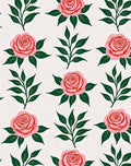 Pink Rose Garden Floral Arrangement Rug