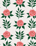 Pink Rose Garden Floral Arrangement Rug