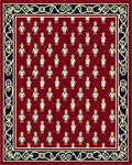 Crimson Regal Soldier Repeating Border Rug