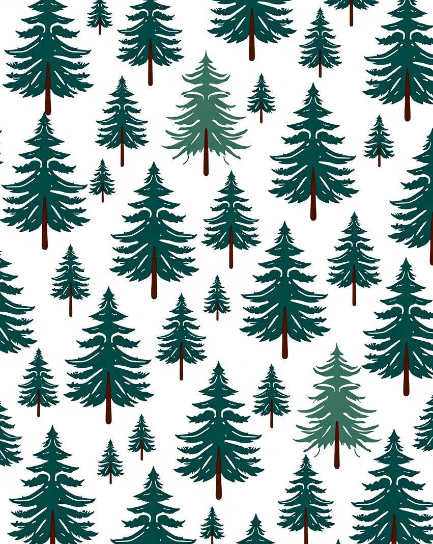 Deep Green Pine Forest Repeat Rug