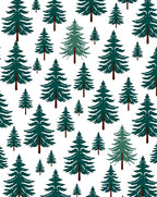 Deep Green Pine Forest Repeat Rug