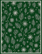 Evergreen Botanical Starburst Organic Rug
