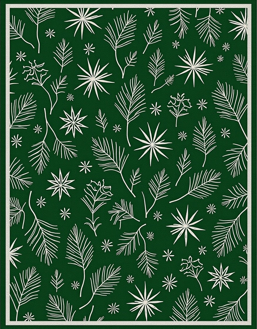 Evergreen Botanical Starburst Organic Rug