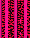 Pink Red Heart Stripe Rug