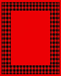 Bold Red Black Buffalo Check Border Rug