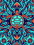 Bold Turtle Tribal Mandala Rug