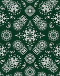 Emerald White Floral Medallion Arrangement Rug