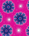 Vibrant Pink Mandala Starburst Rug