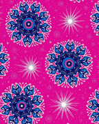 Vibrant Pink Mandala Starburst Rug