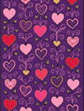 Vibrant Pink Heart Vine Garland Rug
