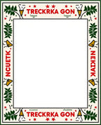 Red Green Leaf Bell Motif Rug