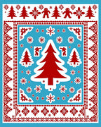 Christmas Tree Gingerbread Man Snowflakes Rug