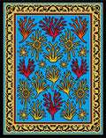 Bright Blue Sea Coral Garden Rug