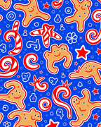 Whimsical Gingerbread Candy Swirl Rug
