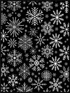 White Snowflake All Over Black Background Rug